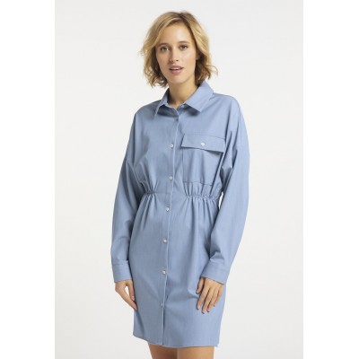 Kobiety DRESS | usha Sukienka koszulowa - blau/jasnoniebieski - JX95685