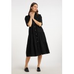 Kobiety DRESS | usha Sukienka koszulowa - schwarz/czarny - ZL99211