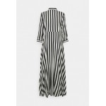 Kobiety DRESS | YAS YASSAVANNA LONG SHIRT DRESS - Sukienka koszulowa - black/ white stripes/czarny - DR43069