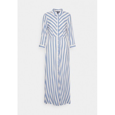 Kobiety DRESS | YAS YASSAVANNA LONG SHIRT DRESS - Sukienka koszulowa - dusty blue/eggnog/jasnoniebieski - ML37500
