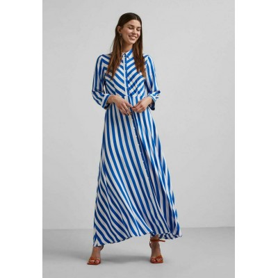 Kobiety DRESS | YAS YASSAVANNA LONG SHIRT DRESS - Sukienka koszulowa - strong blue/niebieski neon - BF21781