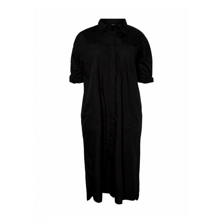 Kobiety SHIRT | Vero Moda Curve Sukienka koszulowa - black/czarny - OJ35677