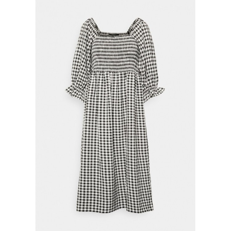 Kobiety DRESS | Bruuns Bazaar CHECKA JANY DRESS - Sukienka letnia - black/white/czarny - AN63939