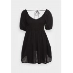 Kobiety DRESS | Cotton On POPPY SHIRRED DRESS - Sukienka letnia - black/czarny - VQ75132