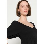 Kobiety DRESS | Cotton On POPPY SHIRRED DRESS - Sukienka letnia - black/czarny - VQ75132