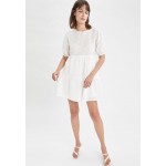 Kobiety DRESS | DeFacto SLIM FIT - Sukienka letnia - white/biały - QF85318