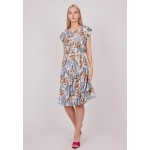 Kobiety DRESS | Dioxide Sukienka letnia - ecru blue multicolor/wielokolorowy - WQ54918