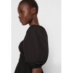 Kobiety DRESS | Faithfull the brand MARINELLI MINI DRESS - Sukienka letnia - plain black/czarny - FT20018