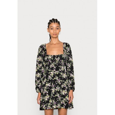 Kobiety DRESS | Fashion Union ELODIE DRESS - Sukienka letnia - butterfly print/czarny - EL42391