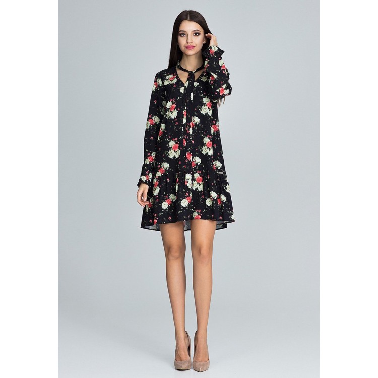 Kobiety DRESS | Figl Sukienka letnia - pattern/czarny - PN22002