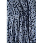 Kobiety DRESS | Glamorous Curve WRAP FRONT MINI DRESS WITH PUFF LONG SLEEVES - Sukienka letnia - blue/black/niebieski - WV65658