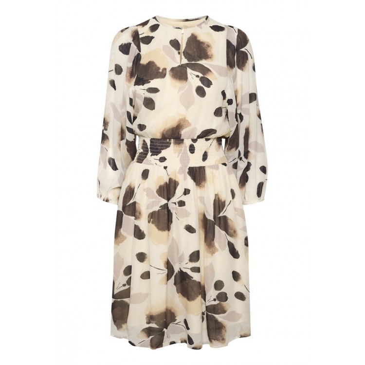 Kobiety DRESS | InWear MAREEIW - Sukienka letnia - truffle happy flower/mleczny - BE90796