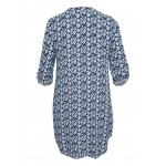 Kobiety DRESS | Kaffe Curve MILANA - Sukienka letnia - midnight/forever blue triangle/granatowy - DL51547