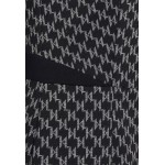 Kobiety DRESS | KARL LAGERFELD MONOGRAM PUNTO DRESS - Sukienka letnia - black/grey melange/czarny - EQ63432