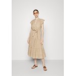 Kobiety DRESS | Lauren Ralph Lauren VARVALA SHORT SLEEVE DAY DRESS - Sukienka letnia - birch tan/jasnobrązowy - LM40974