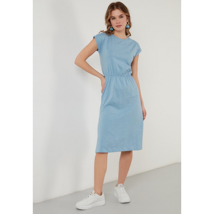 Kobiety DRESS | LELA SHORT SLEEVE - Sukienka letnia - baby blue/jasnoniebieski - JO94045