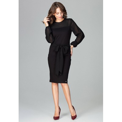 Kobiety DRESS | Lenitif DRESS WITH A BOW AT THE WAIST - Sukienka letnia - black/czarny - FZ53251