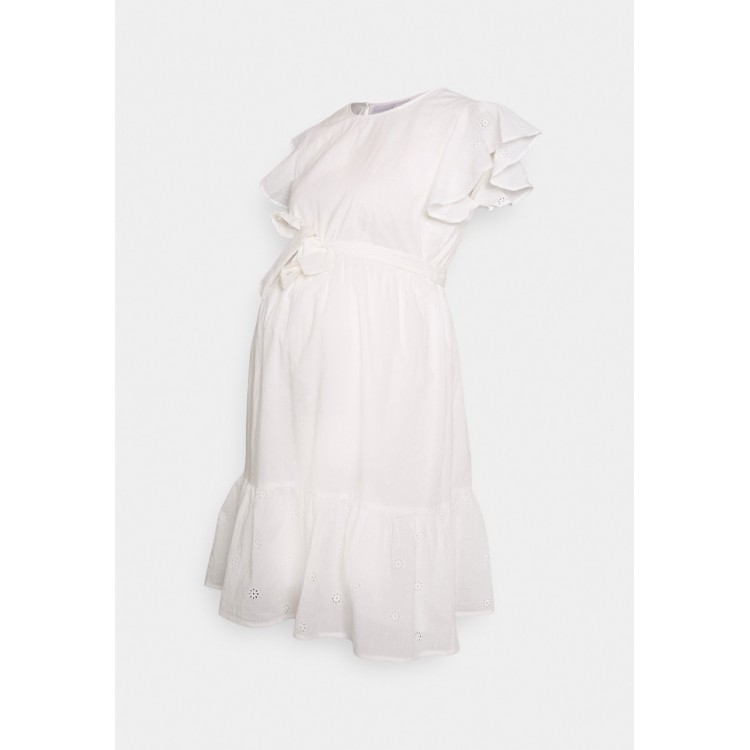 Kobiety DRESS | MAMALICIOUS MLLOVE CAP SLEEVE DRESS - Sukienka letnia - bright white/biały - DP75282