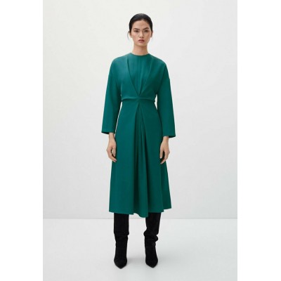 Kobiety DRESS | Massimo Dutti MIT GERAFFTER TAILLE - Sukienka letnia - dark green/ciemnozielony - NZ73054
