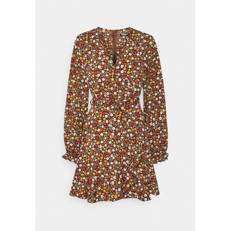 Kobiety DRESS | Missguided Tall TIE WAIST DRESS - Sukienka letnia - multicoloured/brązowy - CP25639