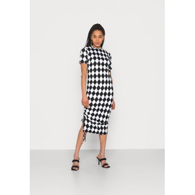 Kobiety DRESS | Neon & Nylon CHECKBOARD DRESS - Sukienka z dżerseju - black/czarny - ON80281