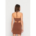 Kobiety DRESS | Neon & Nylon NEOLIVE LOVE SHORT HALTERNECK DRESS - Sukienka letnia - friar brown/brązowy - KU35441
