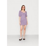 Kobiety DRESS | Noisy May NMBINE SHORT RUCHING - Sukienka letnia - chalk violet/liliowy - NH10965