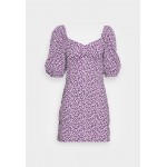 Kobiety DRESS | Noisy May NMBINE SHORT RUCHING - Sukienka letnia - chalk violet/liliowy - NH10965