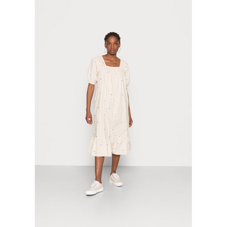 Kobiety DRESS | Nümph BLOOMY DRESS - Sukienka letnia - tannin/jasnożółty - PA43978