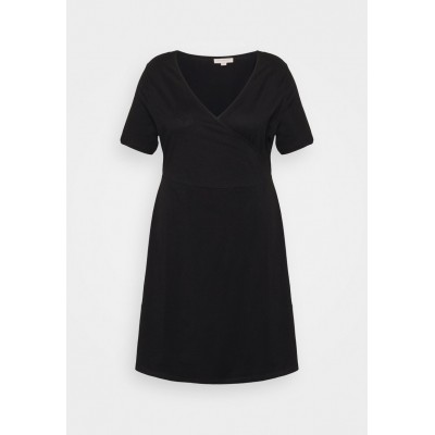 Kobiety DRESS | ONLY Carmakoma CARAPRIL WRAP DRESS - Sukienka letnia - black/czarny - OA47780