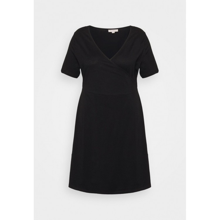 Kobiety DRESS | ONLY Carmakoma CARAPRIL WRAP DRESS - Sukienka letnia - black/czarny - OA47780