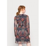 Kobiety DRESS | ONLY ONLCORDELIA WRAP DRESS - Sukienka letnia - evening bluehorizon tapestry/czerwony - UJ64571