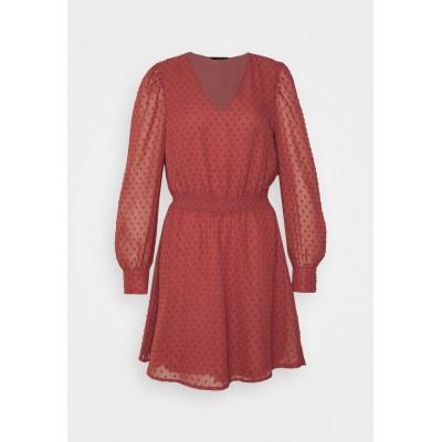 Kobiety DRESS | ONLY ONLLAURENCE  - Sukienka letnia - apple butter/czerwony - VV10964
