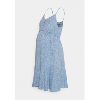 Kobiety DRESS | Pieces Maternity PMNYA SLIP BUTTON DRESS - Sukienka letnia - placid blue/white/niebieski - KY99404