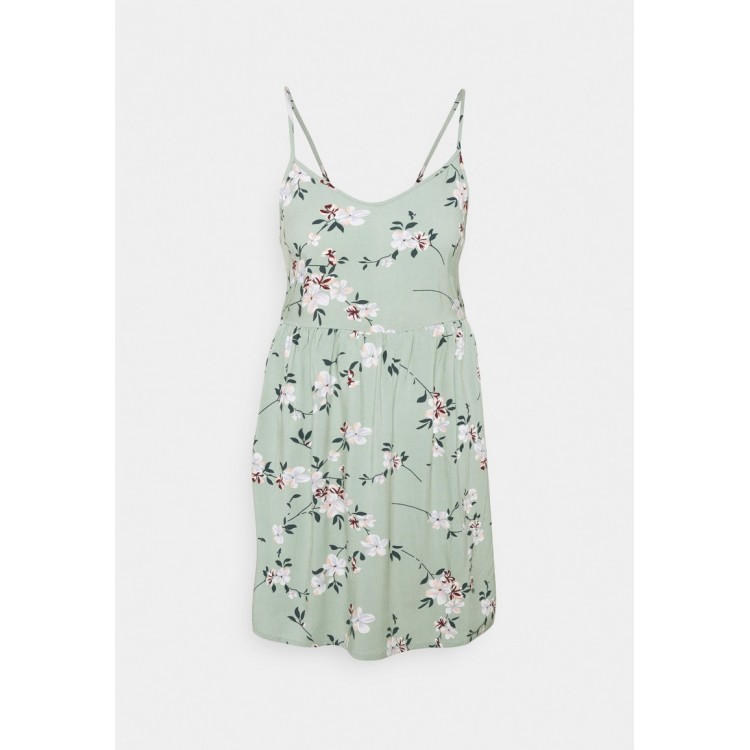 Kobiety DRESS | Pieces Petite PCBEAUTY STRAP TIE DRESS - Sukienka letnia - green milieu/jasnozielony - EW81866