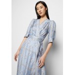 Kobiety DRESS | sandro ENRIKA - Sukienka letnia - bleu/blanc/niebieski - BG45622