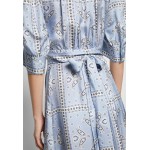Kobiety DRESS | sandro ENRIKA - Sukienka letnia - bleu/blanc/niebieski - BG45622