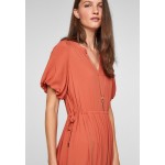 Kobiety DRESS | s.Oliver STROKENJURK MET BALLONMOUWEN - Sukienka letnia - coral/pomarańczowy - IQ90220