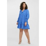 Kobiety DRESS | Vero Moda Curve V-AUSSCHNITT - Sukienka letnia - dazzling blue/błękit królewski - JW87439