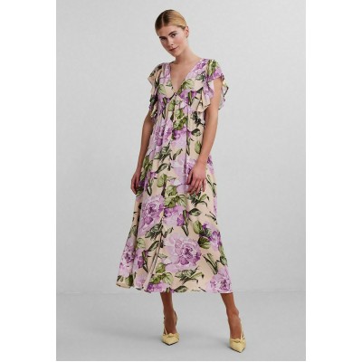 Kobiety DRESS | YAS YASEVA - Sukienka letnia - macadamia/beżowy - VC72448