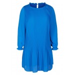 Kobiety DRESS | Zizzi LONG-SLEEVED WITH RUFFLES - Sukienka letnia - dazzling blue/niebieski - YC70637