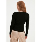 Kobiety PULLOVER | Trendyol PARENT - Bluzka z długim rękawem - black/czarny - WH41514