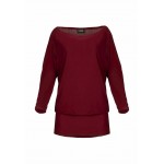 Kobiety SHIRT | Figl OFF SHOULDER - Bluzka z długim rękawem - deep red/ciemnoczerwony - KG86446