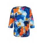 Kobiety SHIRT | KMX Fashion Bluzka z długim rękawem - chaber/wielokolorowy - CQ13516