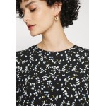 Kobiety SHIRT | Marks & Spencer DITS WOVEN TEE - Bluzka z długim rękawem - black mix/czarny - WK39301