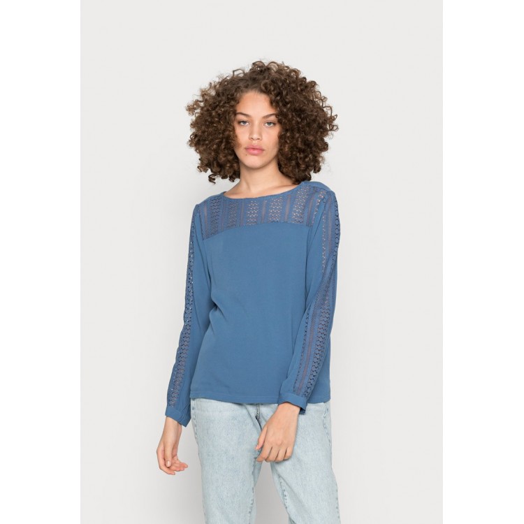 Kobiety SHIRT | ONLY ONLSTEPHANIE MIX BLOUSE - Bluzka z długim rękawem - moonlight blue/niebieski - OR72965