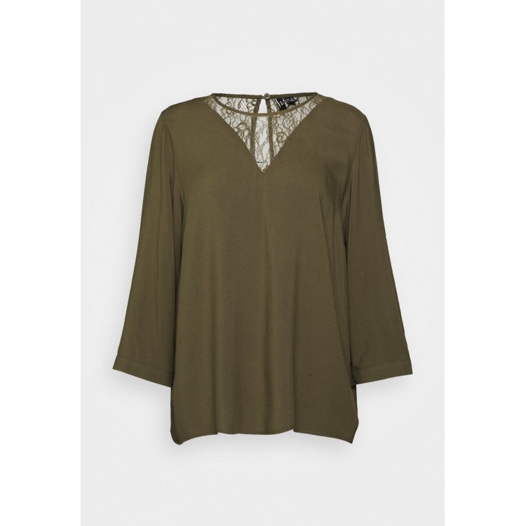 Kobiety SHIRT | Vero Moda Curve VMNAJA CURVE - Bluzka z długim rękawem - dark olive/khaki - OT74392