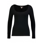 Kobiety T SHIRT TOP | Anna Field BASIC ROUND NECK LONG SLEEVES - Bluzka z długim rękawem - black/czarny - LP76031