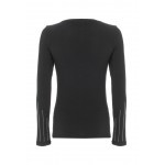 Kobiety T SHIRT TOP | Cipo & Baxx Bluzka z długim rękawem - black/czarny - RG04184