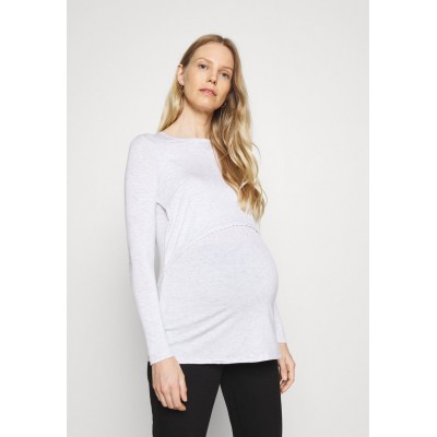 Kobiety T_SHIRT_TOP | Cotton On Maternity 2 IN 1 MATERNITY - Bluzka z długim rękawem - silver marle/szary - UX22899